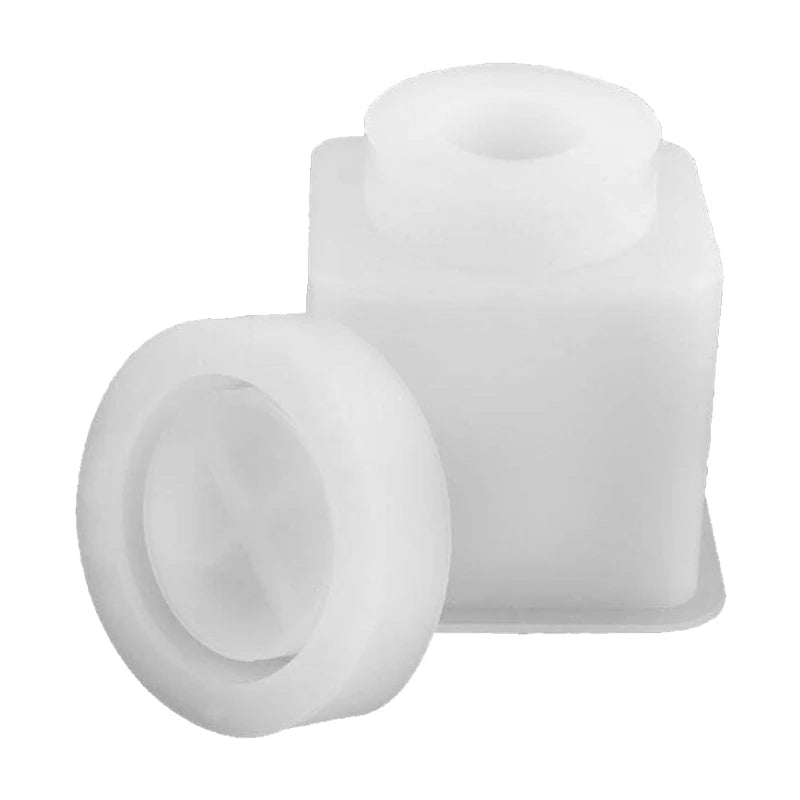Crystal Epoxy Resin Mold Sealed Container with Lid Silicone Mould