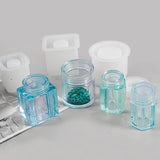 Crystal Epoxy Resin Mold Sealed Container with Lid Silicone Mould
