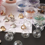 Gemstone Bead & Glass Globe Pendant Making Kit - DIY Jewelry Craft Supplies