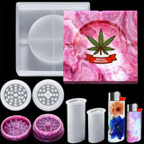 Tobacco Grinder Silicone Molds Set DIY Crafts Mold