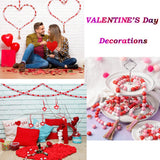 Valentines Wooden Beads Kit with Heart Charms & Jute Cord
