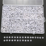 Flat Round Letter Resin Alphabet Beads Box for DIY Bracelet