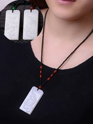 Yin Yang Dragon Phoenix Pendant Necklace Jewelry
