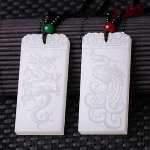 Yin Yang Dragon Phoenix Pendant Necklace Jewelry