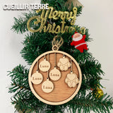 Wooden Christmas Bell Set for Couple Personalized Gift