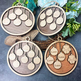 Wooden Christmas Bell Set for Couple Personalized Gift