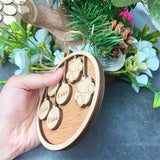 Wooden Christmas Bell Set for Couple Personalized Gift