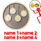 Wooden Christmas Bell Set for Couple Personalized Gift