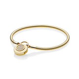 Sterling Silver Bracelet S925 With Logo LoveLetter Diamond Pendant