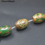 10x14mm Eye Veins Agate Tube Beads Antique Bronze Retro Necklace Jewelry Making