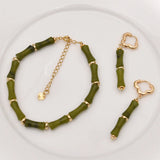 Bamboo-shaped Gemstone Beads for DIY Jewelry, 12x5mm, Multicolor