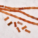 Bamboo-shaped Gemstone Beads for DIY Jewelry, 12x5mm, Multicolor