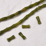Bamboo-shaped Gemstone Beads for DIY Jewelry, 12x5mm, Multicolor