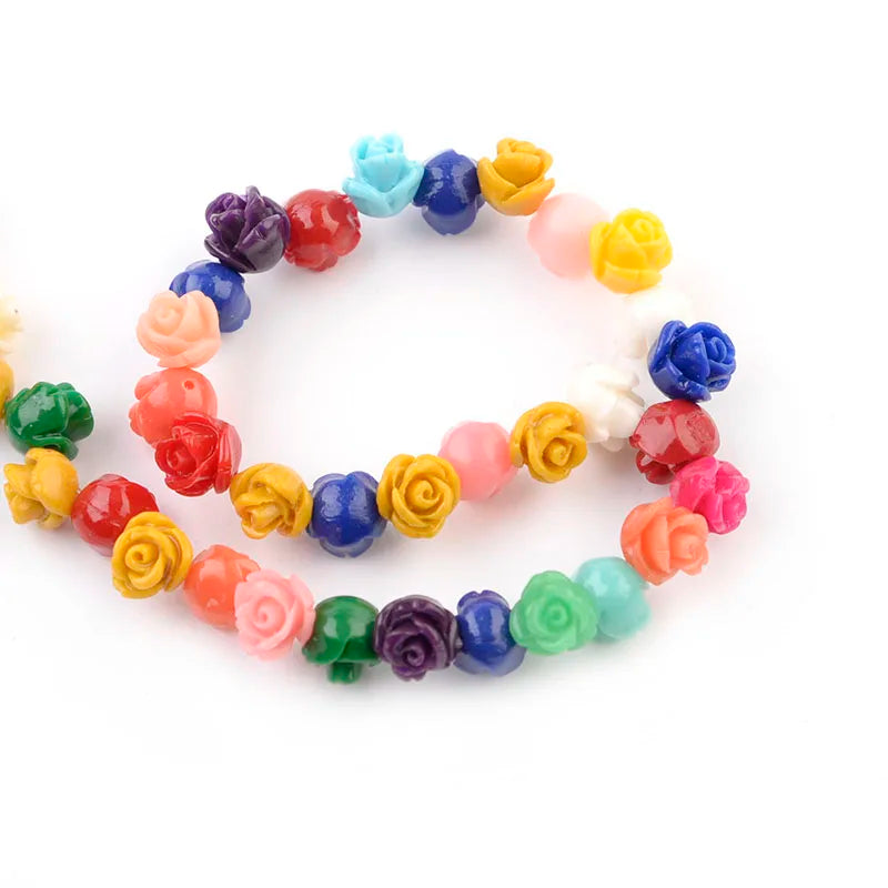 Rose Flower Coral Beads 6-15mm for Jewelry Making DIY Bracelet Necklace