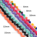 Rose Flower Coral Beads 6-15mm for Jewelry Making DIY Bracelet Necklace