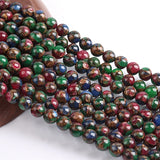 6/8/10mm Red Lake Cloisonne Round Stone Beads for Jewelry Making