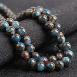 6/8/10mm Red Lake Cloisonne Round Stone Beads for Jewelry Making