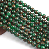 6/8/10mm Red Lake Cloisonne Round Stone Beads for Jewelry Making