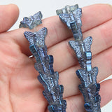 63PCS Butterfly Glass Bead Charms for Jewelry Making
