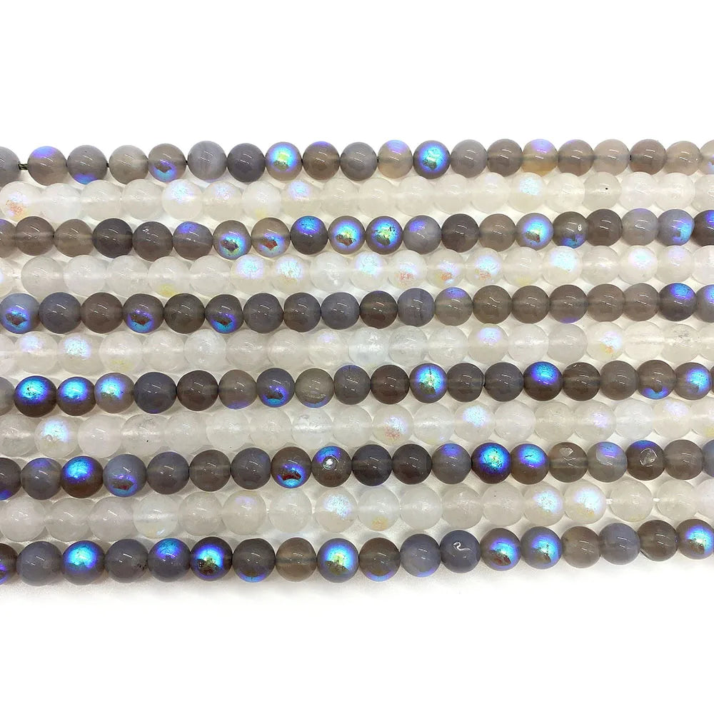 Labradorite Stone Beads Strand 6mm 8mm 10mm DIY Necklace