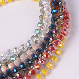 6mmx3.5mm Flat Round Crystal Glass Spacer Beads Lot for Jewelry DIY