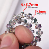 6mmx3.5mm Flat Round Crystal Glass Spacer Beads Lot for Jewelry DIY