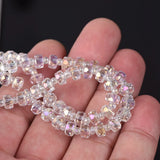 6mmx3.5mm Flat Round Crystal Glass Spacer Beads Lot for Jewelry DIY