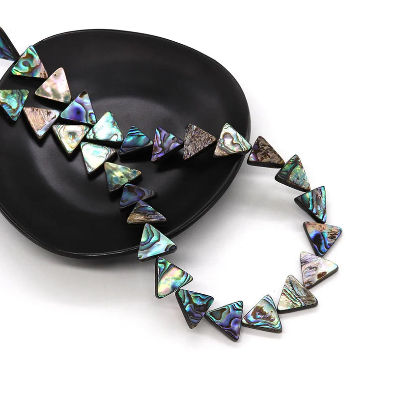 Abalone Shell Bead Triangle Natural Shell Necklace Loose Beads
