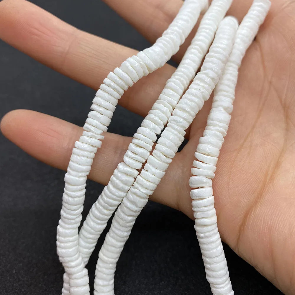 6mm Flat Round Coral Beads Strand DIY Necklace Earrings