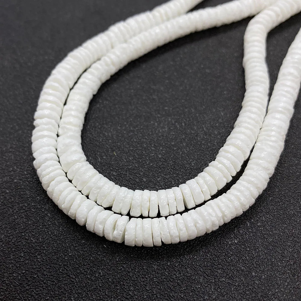 6mm Flat Round Coral Beads Strand DIY Necklace Earrings