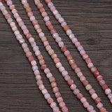 5mm Pink Opal Faceted Square Beads for DIY Jewelry Making