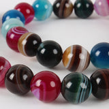 Strand Dyed Natural Stone Round Beads 4mm 6mm 8mm 10mm for DIY Bracelet Necklace