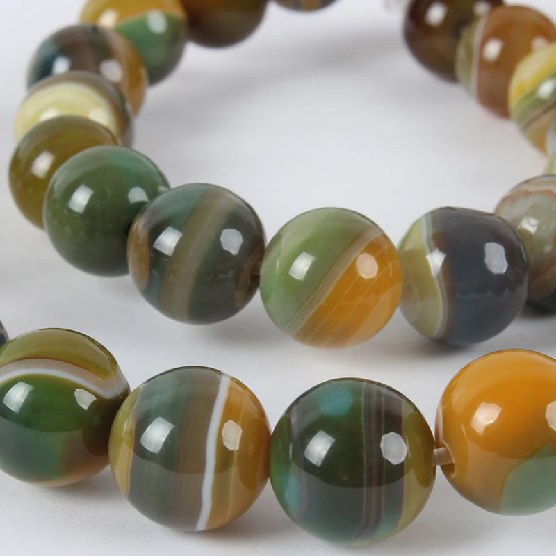 Strand Dyed Natural Stone Round Beads 4mm 6mm 8mm 10mm for DIY Bracelet Necklace