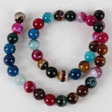 Strand Dyed Natural Stone Round Beads 4mm 6mm 8mm 10mm for DIY Bracelet Necklace