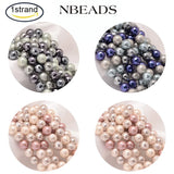 8mm Round Shell Pearl Bead Strands Mixed for Jewelry Making DIY