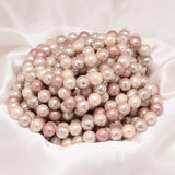 8mm Round Shell Pearl Bead Strands Mixed for Jewelry Making DIY