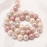 8mm Round Shell Pearl Bead Strands Mixed for Jewelry Making DIY