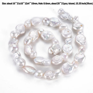 1 Strand Freshwater Keshi Pearl Beads for DIY Jewelry Making