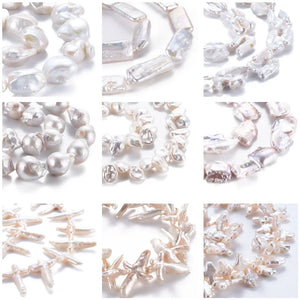 1 Strand Freshwater Keshi Pearl Beads for DIY Jewelry Making