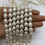 High Luster 10MM Rice Pearl with Big Hole for Jewelry Making