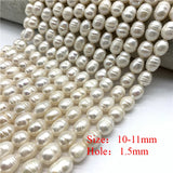 High Luster 10MM Rice Pearl with Big Hole for Jewelry Making