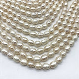 High Luster 10MM Rice Pearl with Big Hole for Jewelry Making
