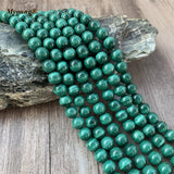 High Smooth Round Malachite Beads Stone for Jewelry Making