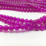 Hot Pink Agates Beads DIY 4-12MM Round Stone Beads Set