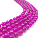 Hot Pink Agates Beads DIY 4-12MM Round Stone Beads Set