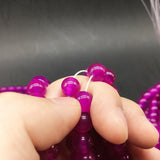 Hot Pink Agates Beads DIY 4-12MM Round Stone Beads Set