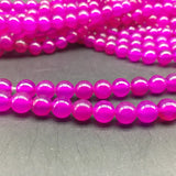 Hot Pink Agates Beads DIY 4-12MM Round Stone Beads Set