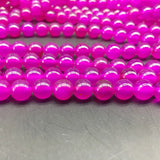 Hot Pink Agates Beads DIY 4-12MM Round Stone Beads Set