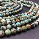 Natural African Turquoised Beads 4-12mm Round Spacer Stones
