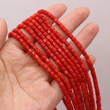 1 Strand Natural Red Coral Spacer Beads for DIY Necklace Bracelet